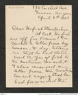 Nachlass Franz Steindachner, Brief von Ethel A. Hopper an Franz Steindachner (07.04.1907), Inv.Nr. 237.06, Seite 1